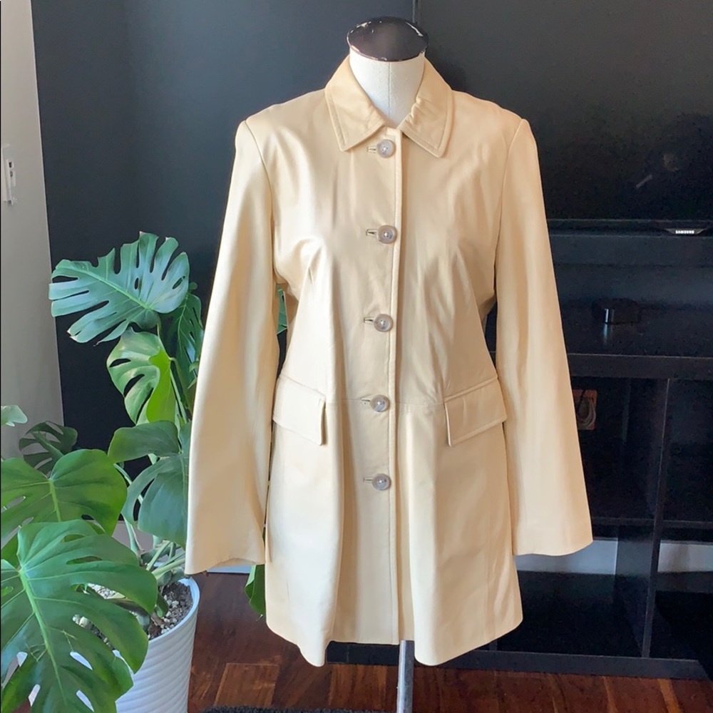 Vintage Banana Republic Leather Lady Coat sz Med